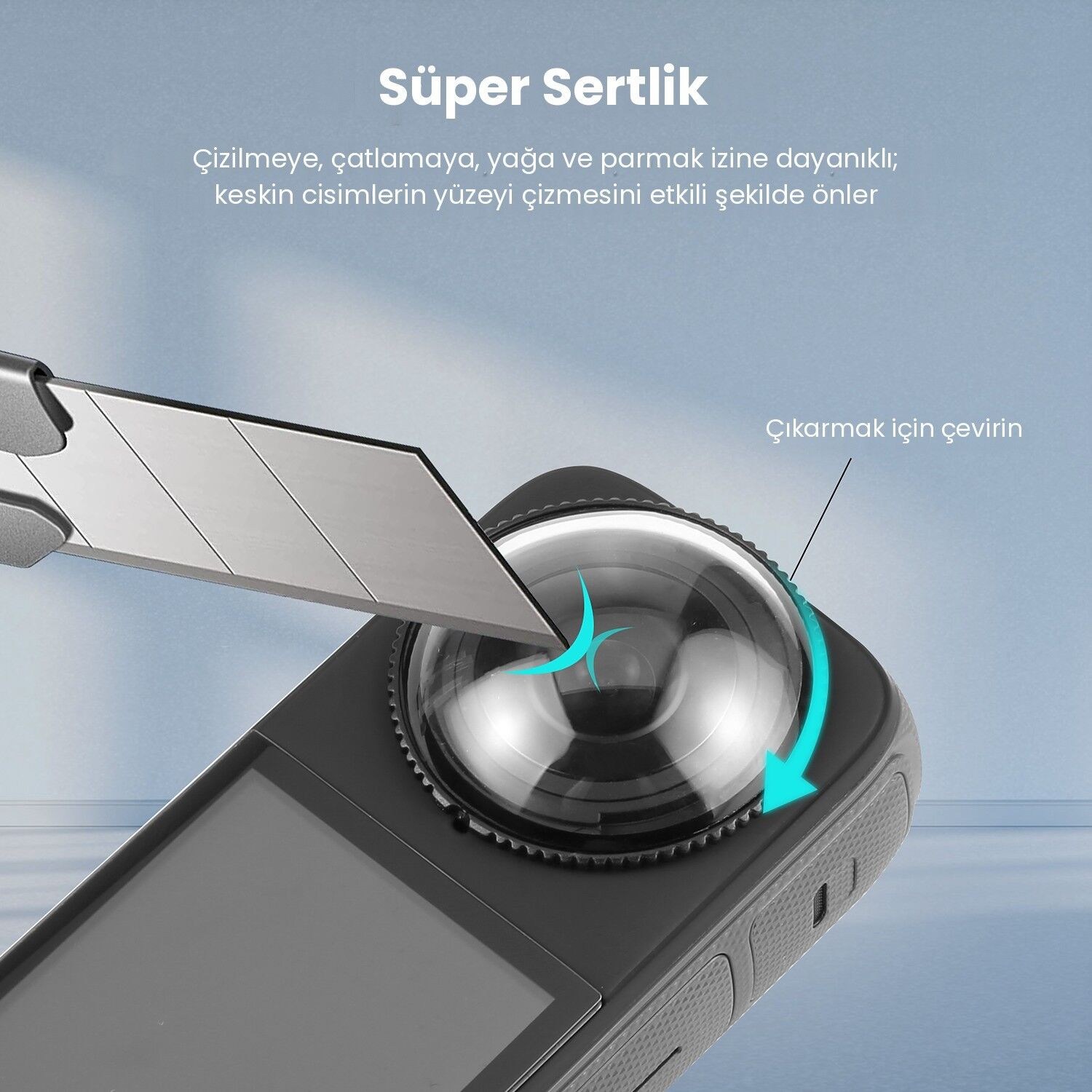 PULUZ Insta360 X4 Lens Koruyucu (Optik Cam)