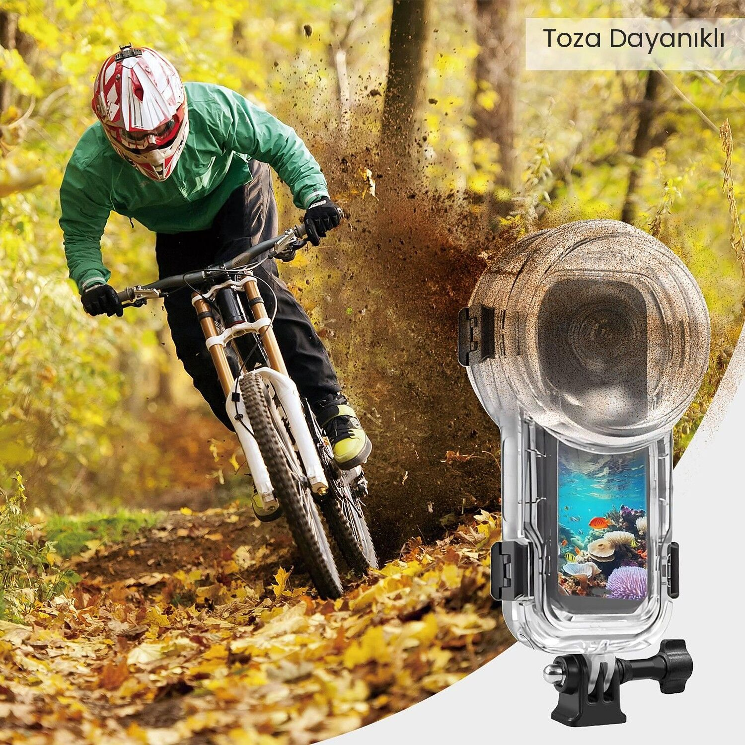 PULUZ Insta360 X5 60m Su Altı Dalış Kabı (Dive Case)