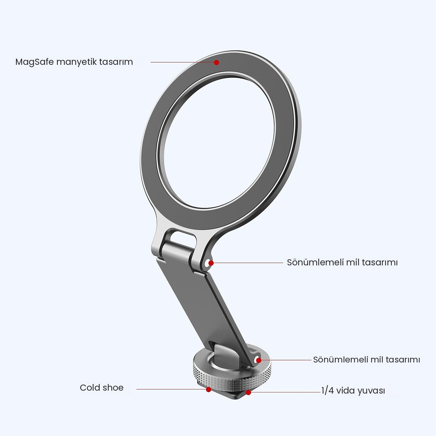 PULUZ Katlanabilir MagSafe Cold Shoe Telefon Tutucu