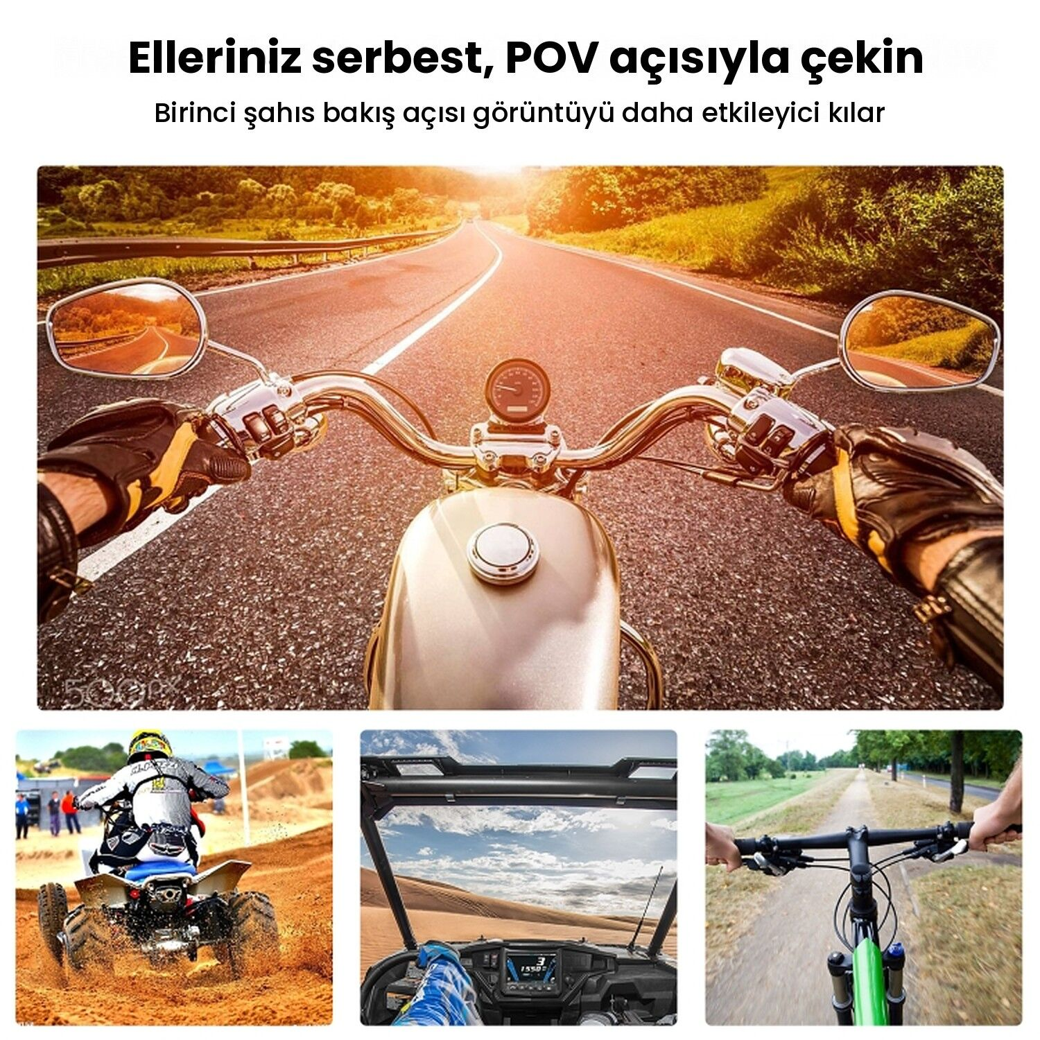 PULUZ Kavisli Kask Çene Aparatı Aksiyon Kamera