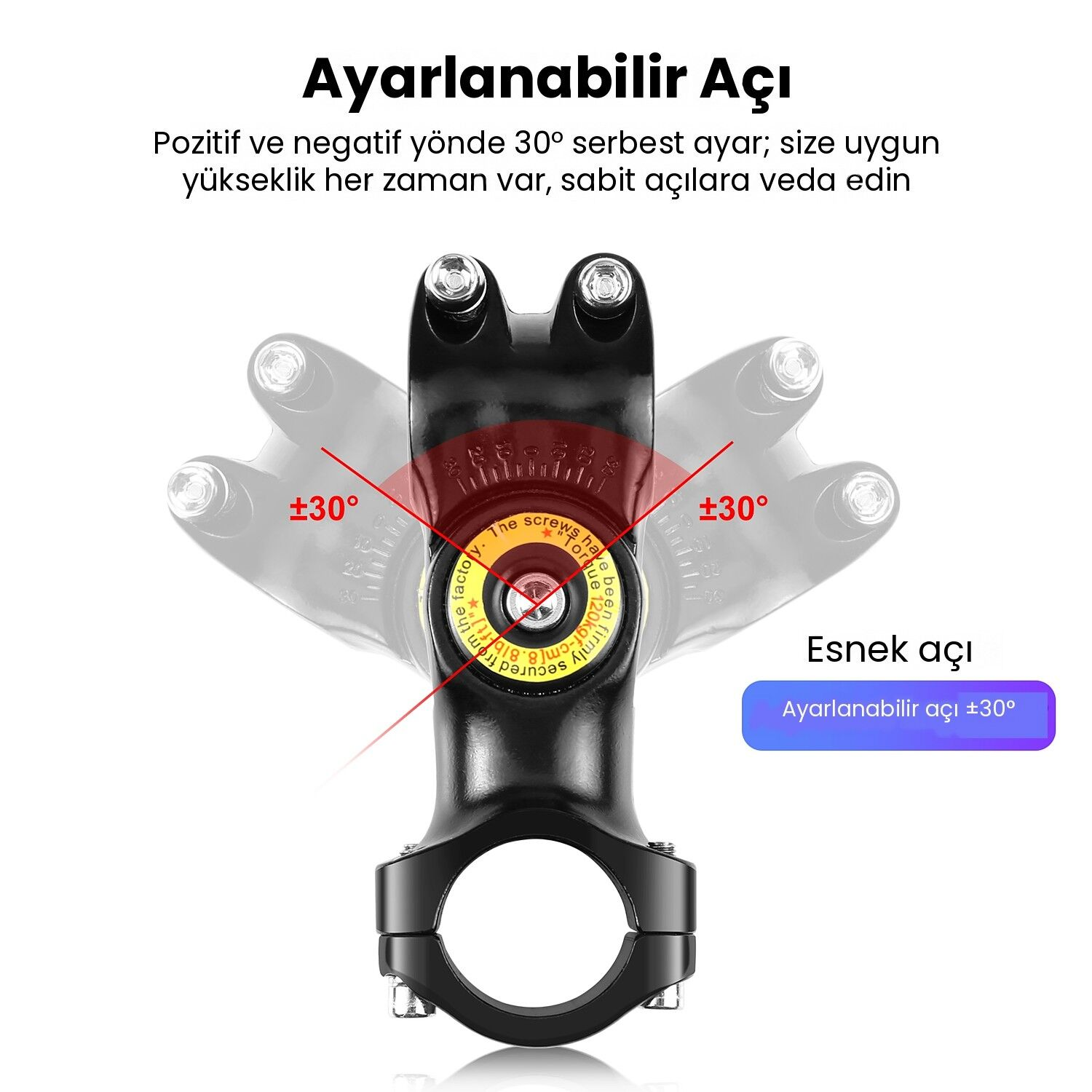 PULUZ Motosiklet ve Bisiklet İçin Gidon Bağlantı Kiti ve Uzatma Çubuğu