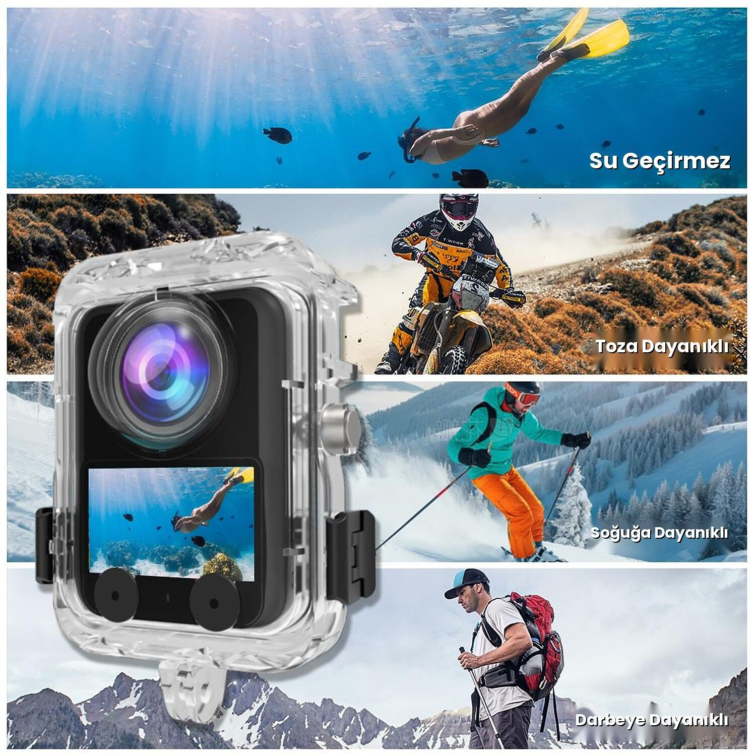 PULUZ Osmo 360 / 360 II 40m Su Altı Dalış Kabı (Dive Case)