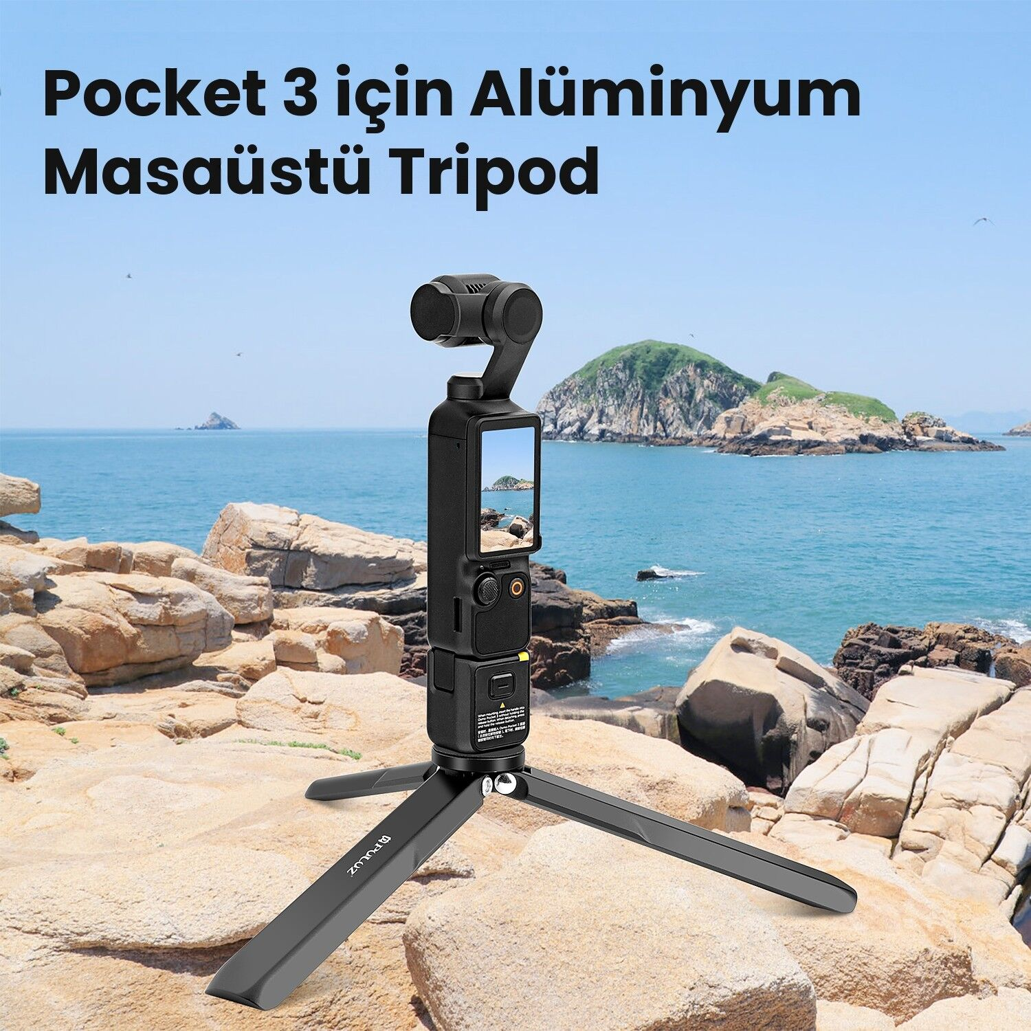 PULUZ Osmo Pocket ve Insta360 Uyumlu Mini Metal Tripod