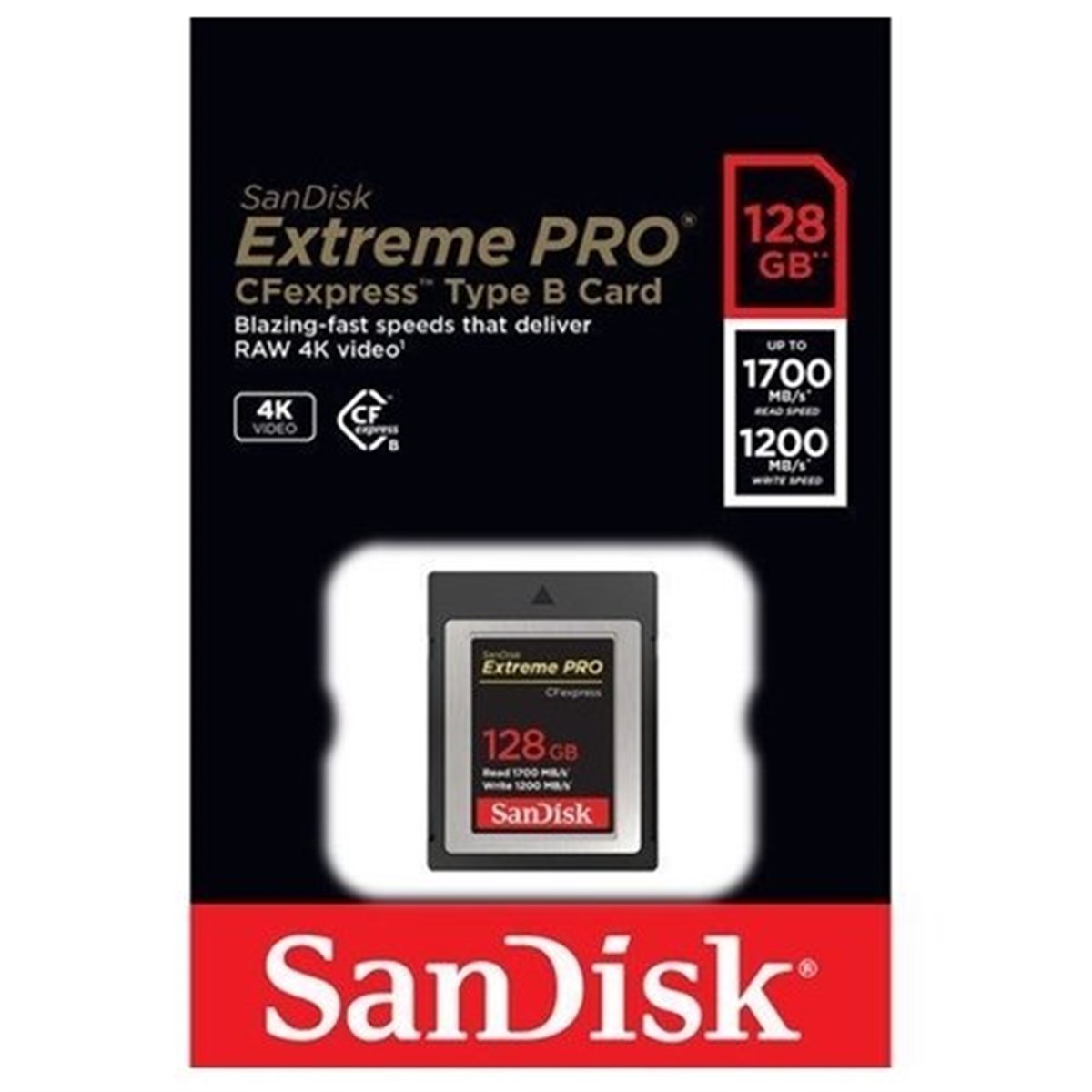 SanDisk 128GB Extreme PRO CFexpress Type B Hafıza Kartı