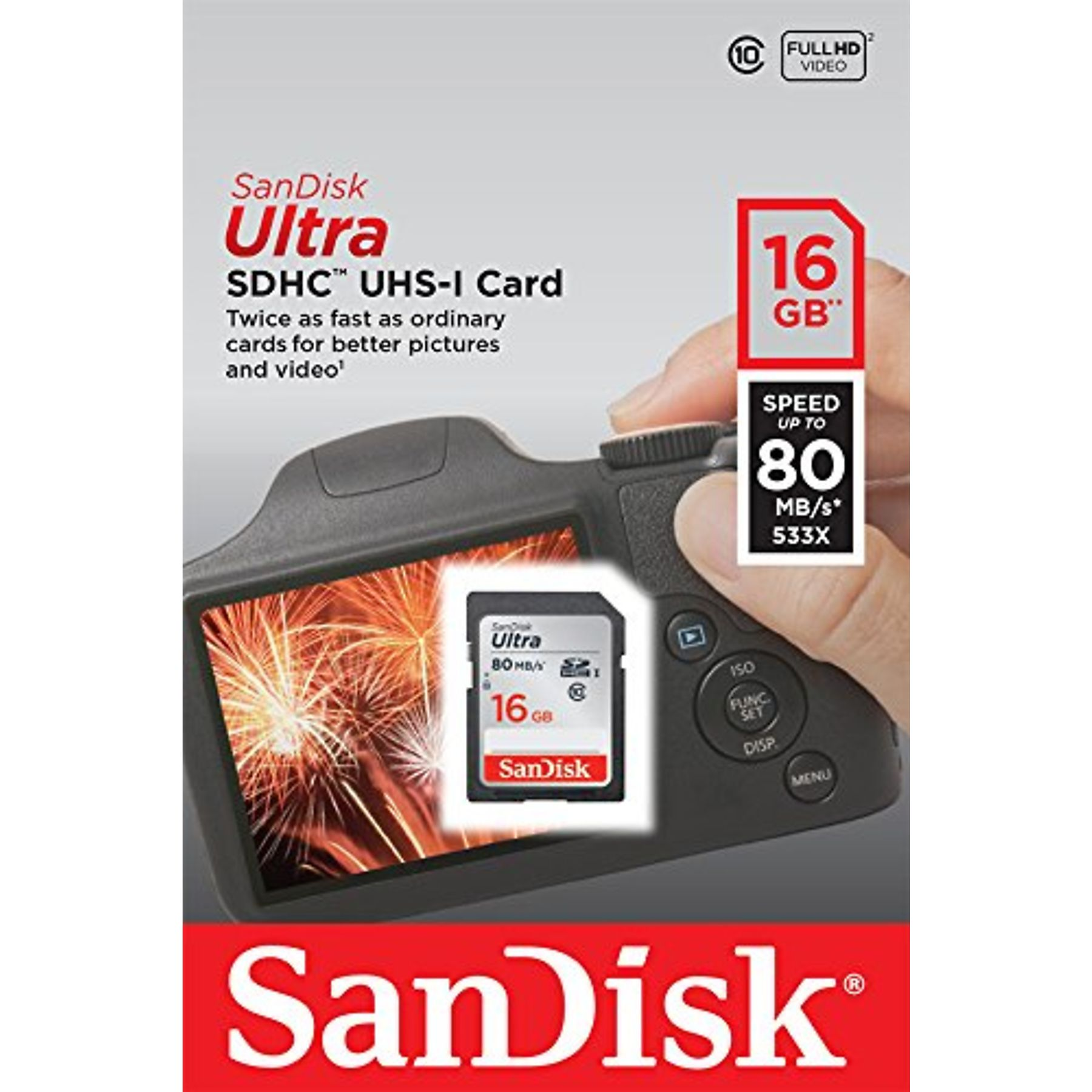 SanDisk 16Gb 80/Mb Ultra SD Class10 Hafıza Kartı