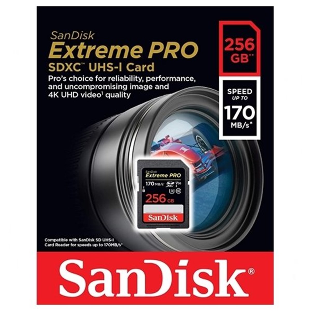 SanDisk 256GB Extreme PRO UHS-I SDXC 170MB/s Hafıza Kartı