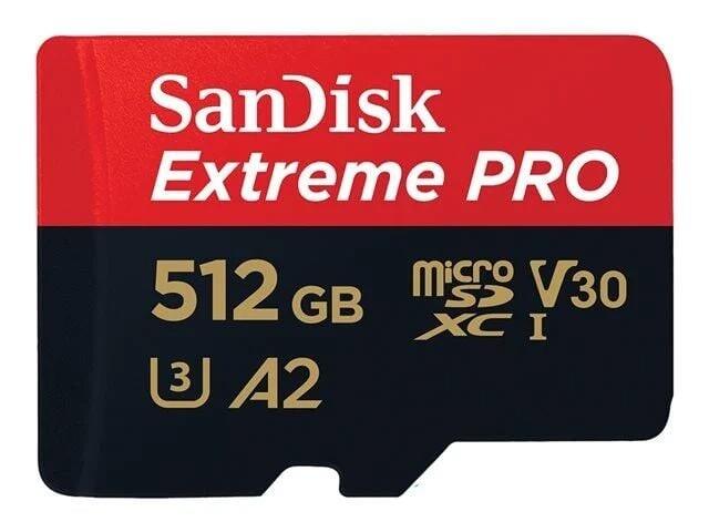 SanDisk 512GB 200/140MB/s microSDXC Extreme Pro UHS-I A2 V30 Hafıza Kartı