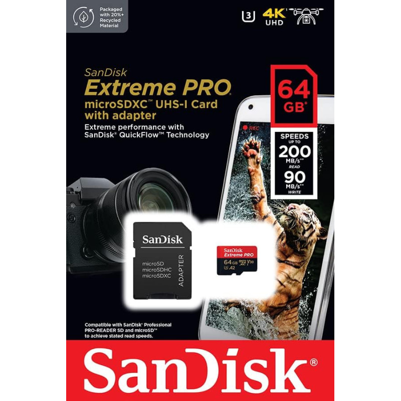 SanDisk 64GB Extreme PRO microSDXC™ UHS-I KART