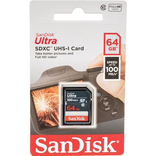 SanDisk 64GB Ultra SD Hafıza Kartı (100 mb/s)