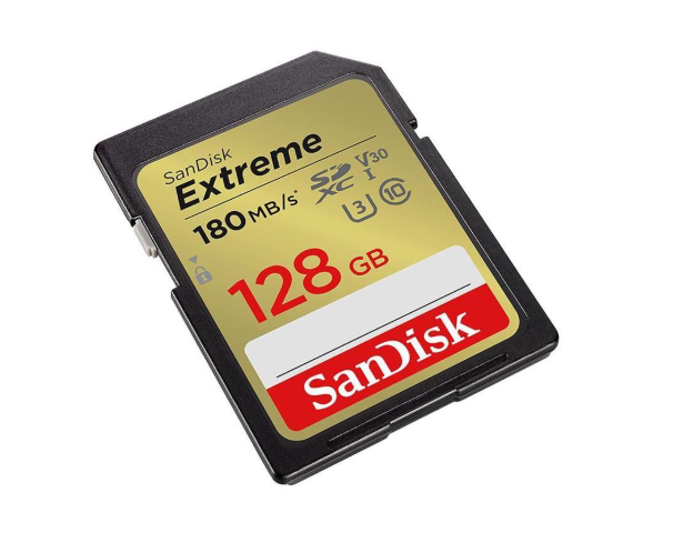 Sandisk Extreme 128 GB SDHC Hafıza Kartı (180MB/S)