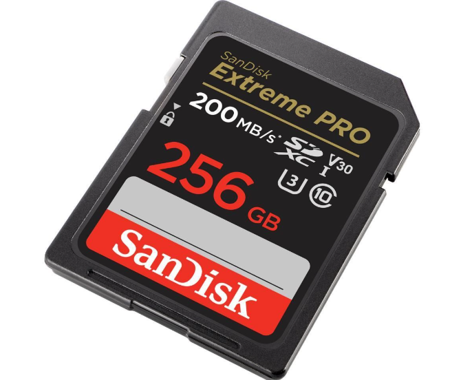 Sandisk Extreme Pro 256 GB SDHC Hafıza Kartı (200MB/S)