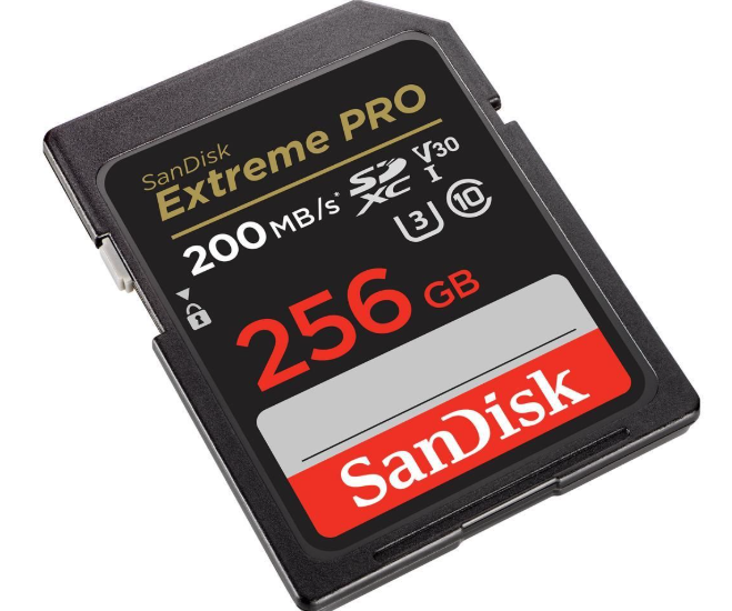 Sandisk Extreme Pro 256 GB SDHC Hafıza Kartı (200MB/S)
