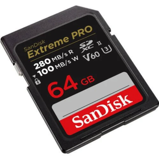 SanDisk Extreme PRO 64GB 280MB/s UHS-II SDXC Hafıza Kartı