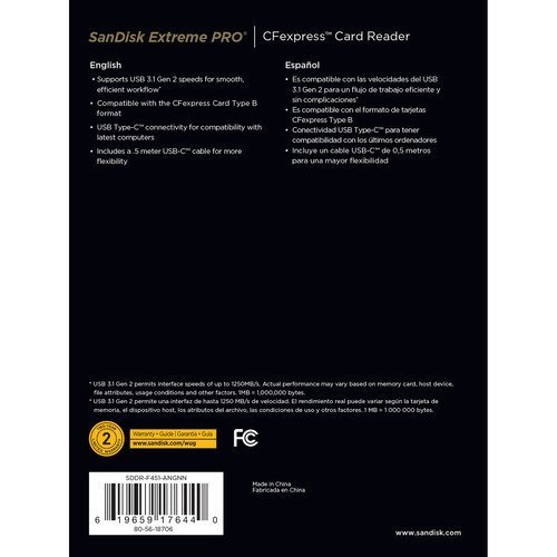 SanDisk Extreme Pro® CFexpress® Card Reader