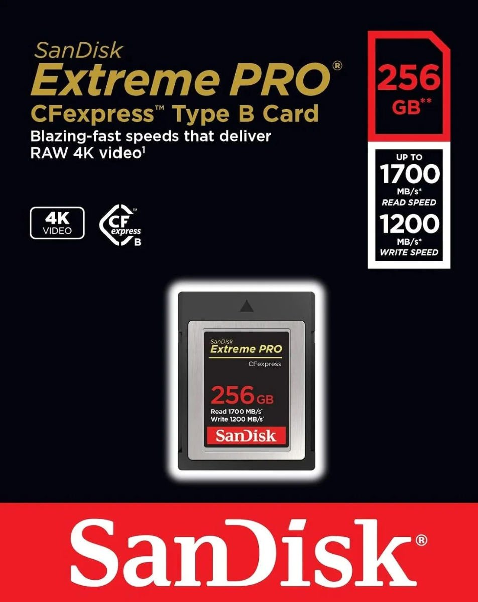 SanDisk Extreme PRO® CFexpress® Kart Type B - 256 GB