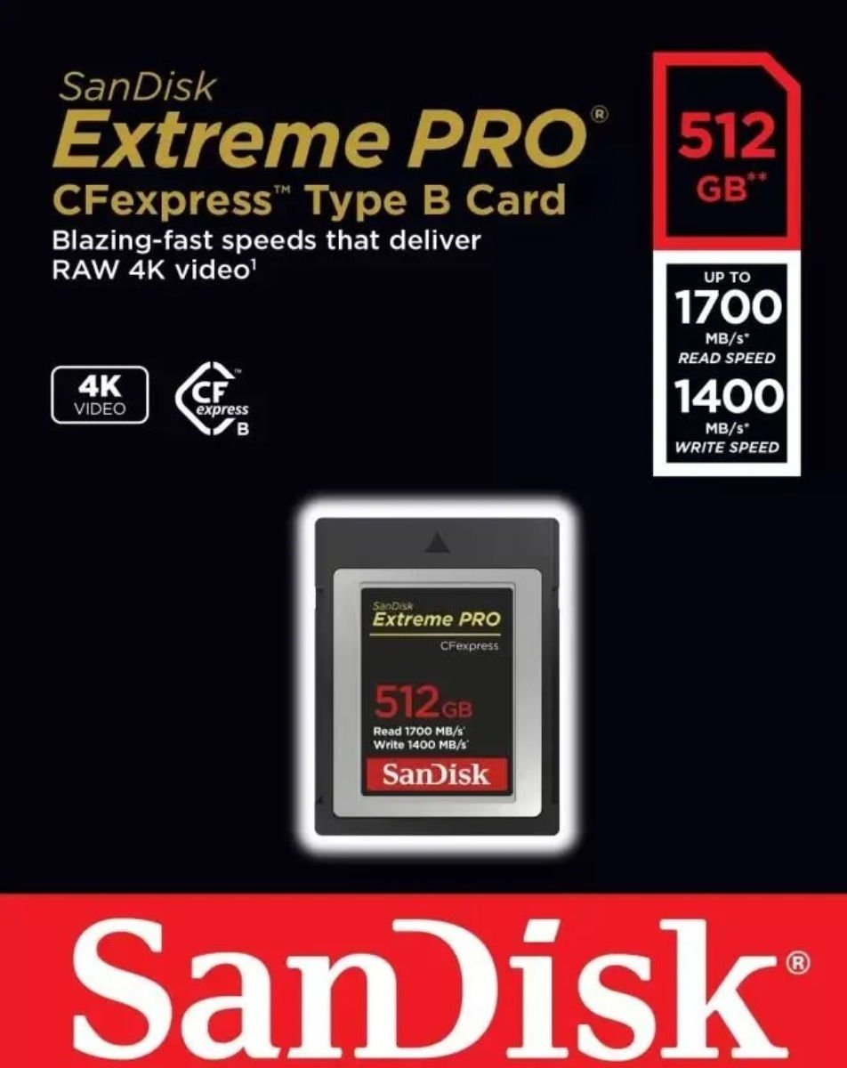 SanDisk Extreme PRO® CFexpress® Kart Type B - 512 GB
