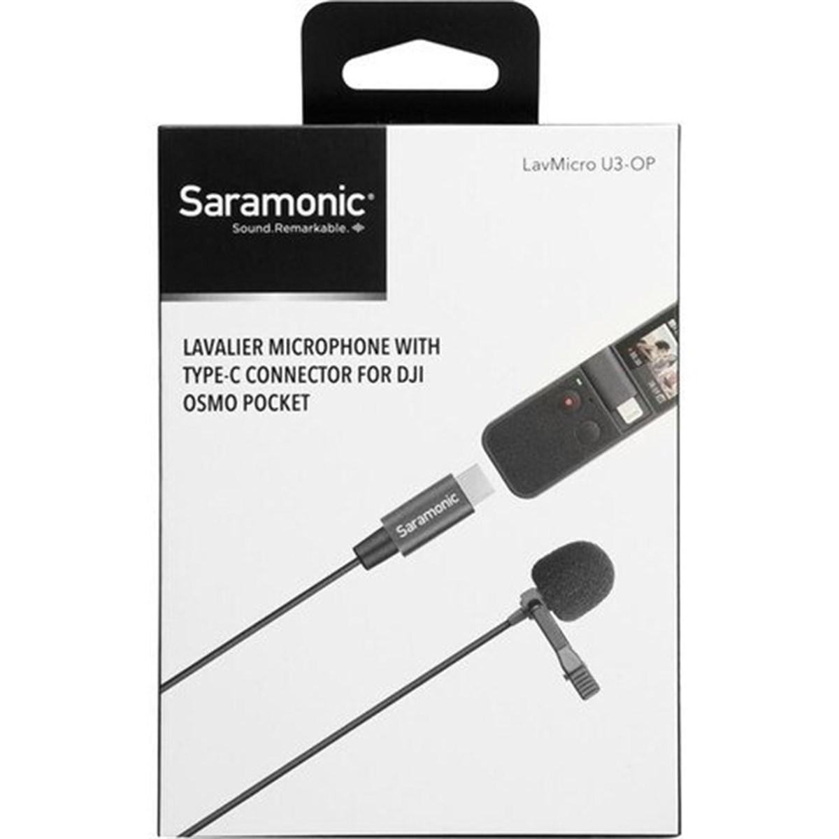 Saramonic LavMicro U3-OP Osmo Pocket için Çok Yönlü Yaka Mikrofonu