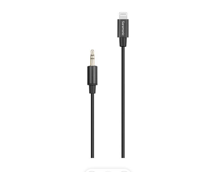 Saramonic SR-C2000 3,5 mm TRS Erkek - iPhone Ses için Lightning Adaptör Kablosu