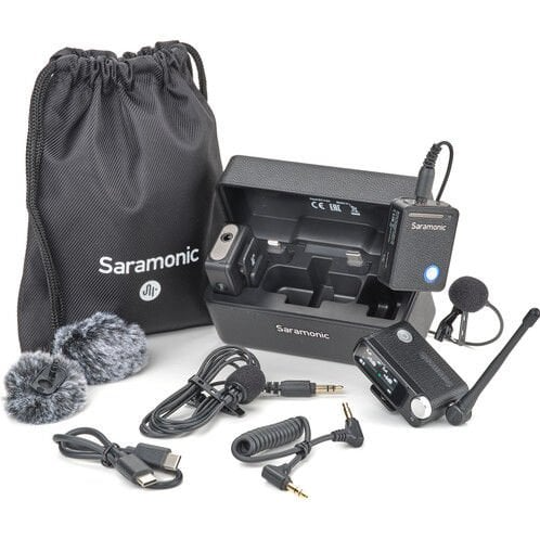 Saramonic Ultra 03 Kablosuz Yaka Mikrofonu, 32-Bit ( RX9+TX9+TX9 Lavalıer MIC – Black)