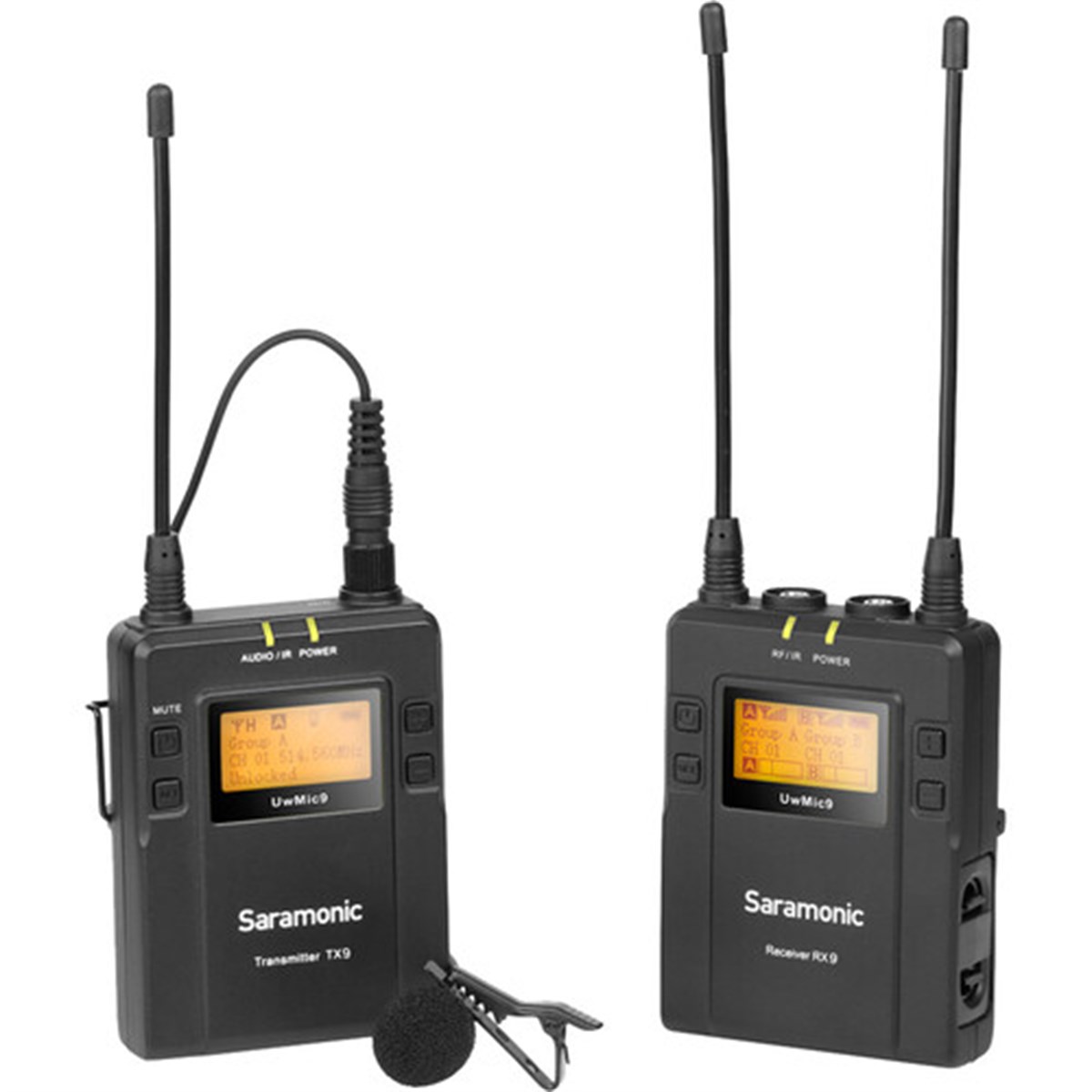 Saramonic UwMic9 TX9+RX9 Kablosuz Yaka Mikrofonu