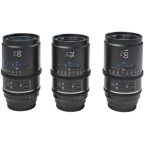 Sirui Astra Series AF T1.8 1.33x Full Frame Neutral Flares Anamorphic Sony E Mount 3'lü Lens Kit