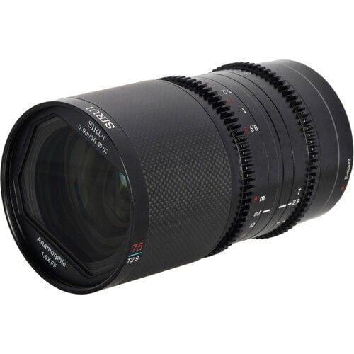 Sirui Saturn 75mm T2.9 1.6x Full-Frame Karbon Fiber Anamorfik Lens (E Mount, Mavi Flare)