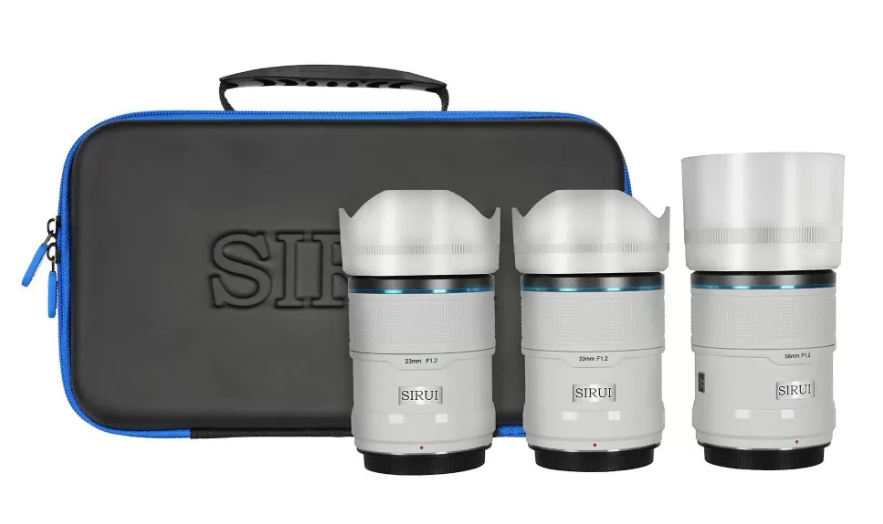 Sirui Sniper f/1.2 Autofocus 3-Lens Kit (FUJIFILM X, White)