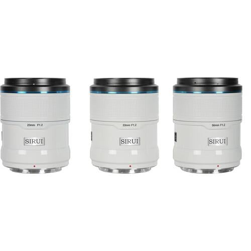 Sirui Sniper f/1.2 Autofocus 3-Lens Kit (FUJIFILM X, White)