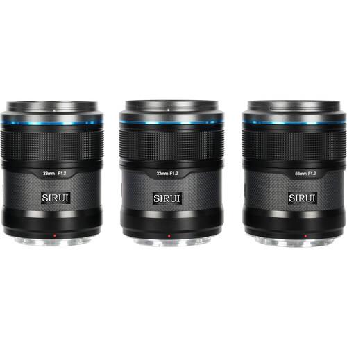 Sirui Sniper f/1.2 Autofocus 3-Lens Kit (FUJIFILM X, Black)