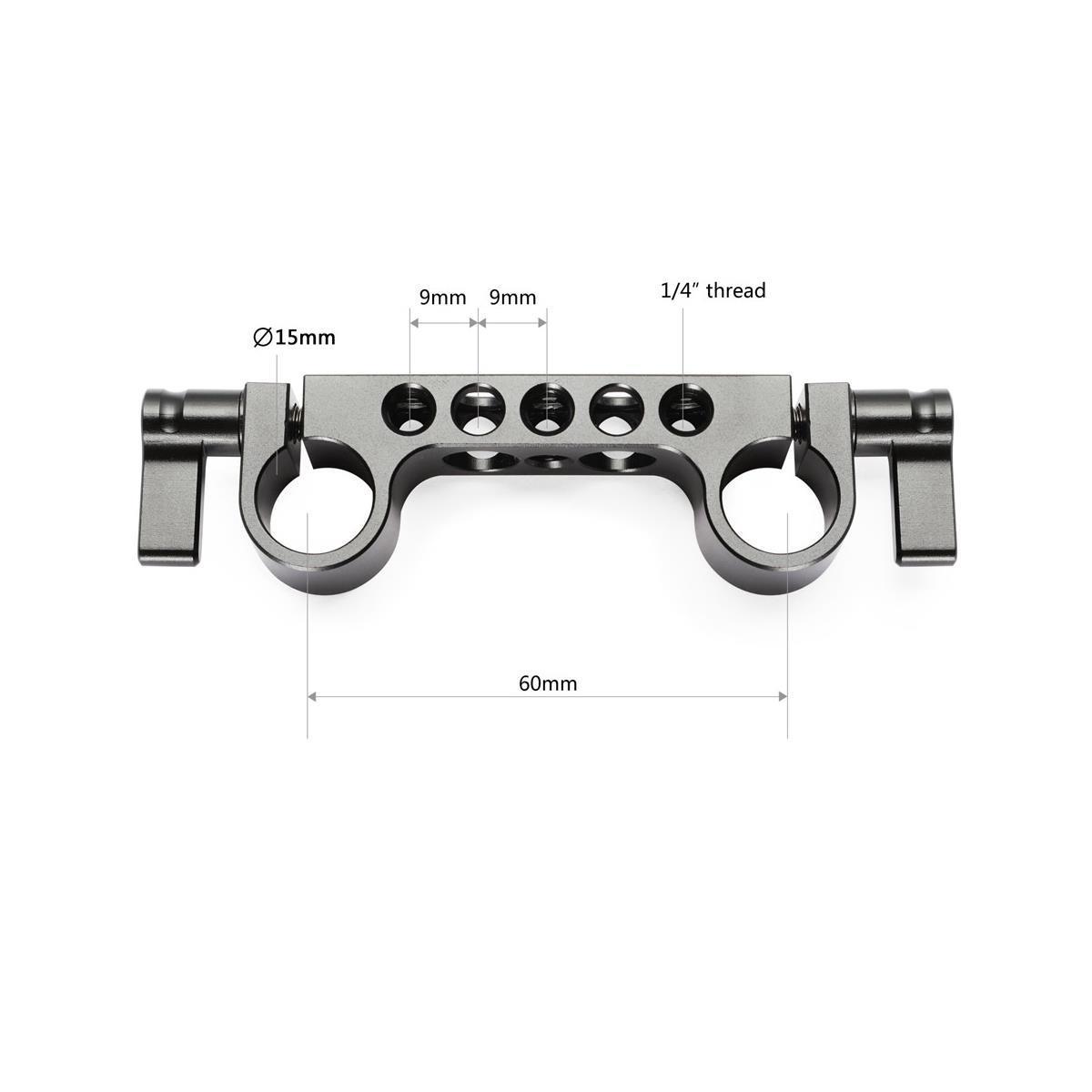 SmallRig 2061 Süper Hafif 15 mm Raylı Blok (2'li Paket)