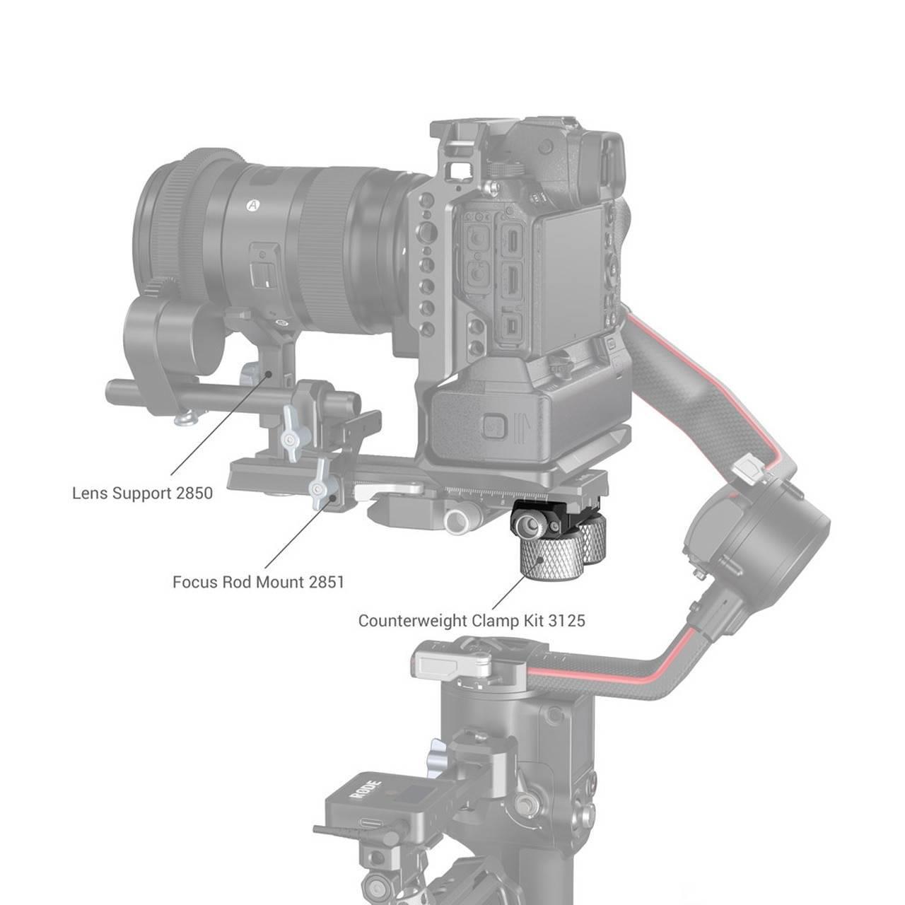 SmallRig 3031B DJI RS 2  Ronin-S Gimbal  için Hızlı Çıkarma Plakası