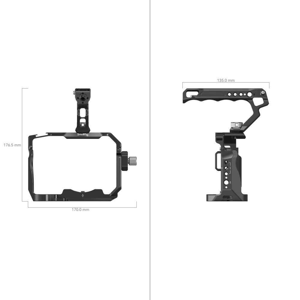 SmallRig 3668B Sony  A7R V / A7 IV / A7S III  için Kafes Kiti
