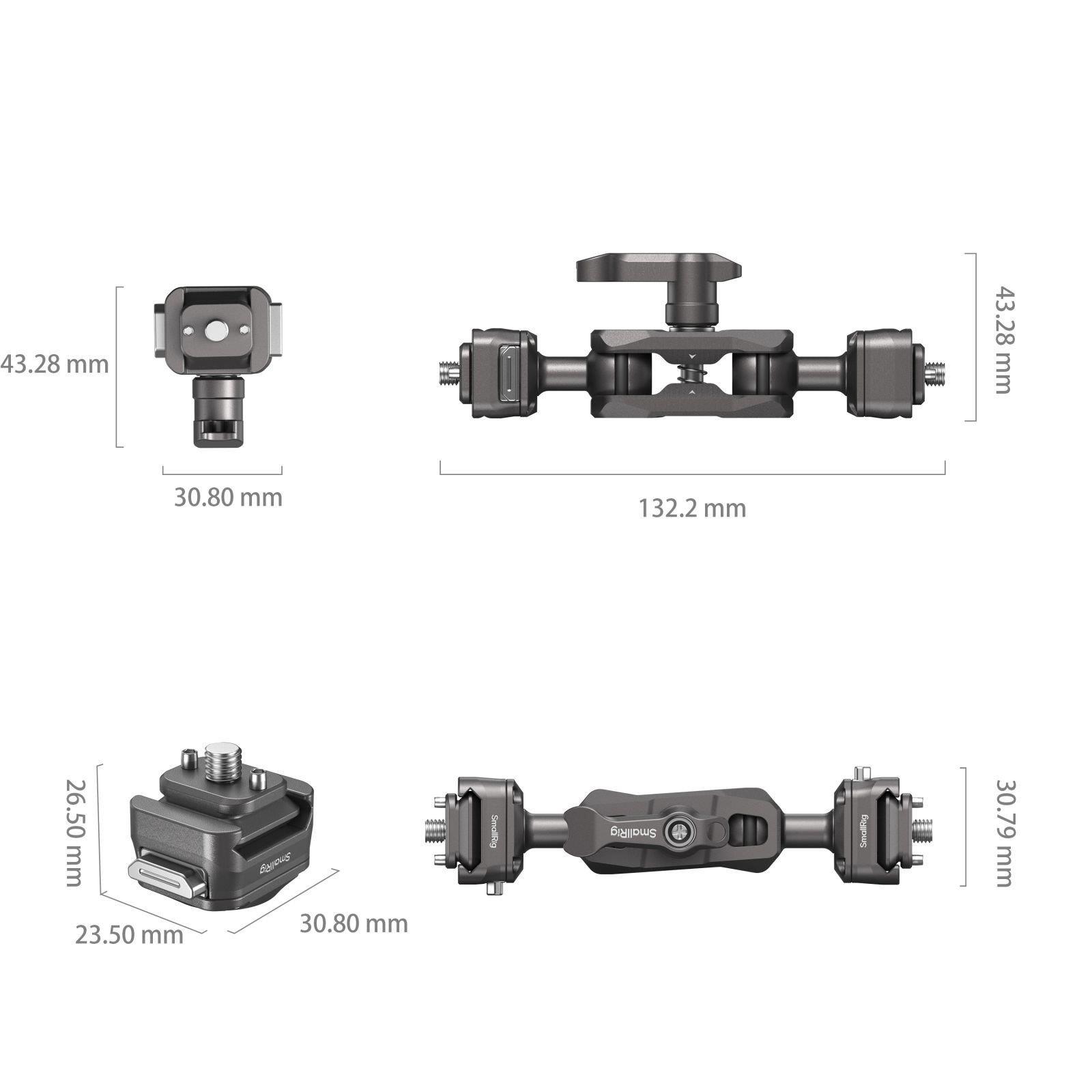 SmallRig 4488 HawkLock H21 Hızlı Çıkarma Sihirli Kol ve Bilyalı Başlık