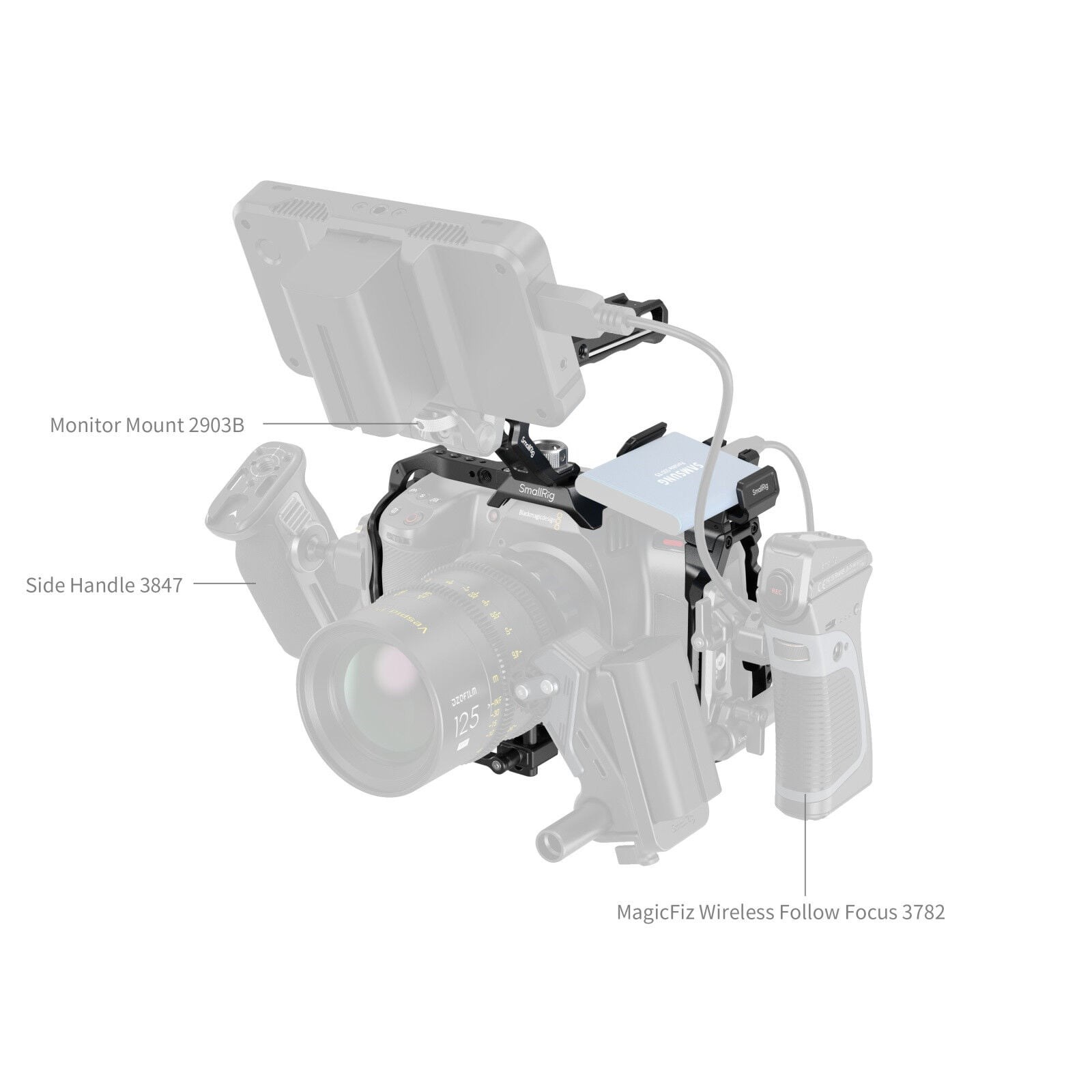 SmallRig 4574B  Blackmagic Design Cinema 6K  için  Temel Kafes Kiti