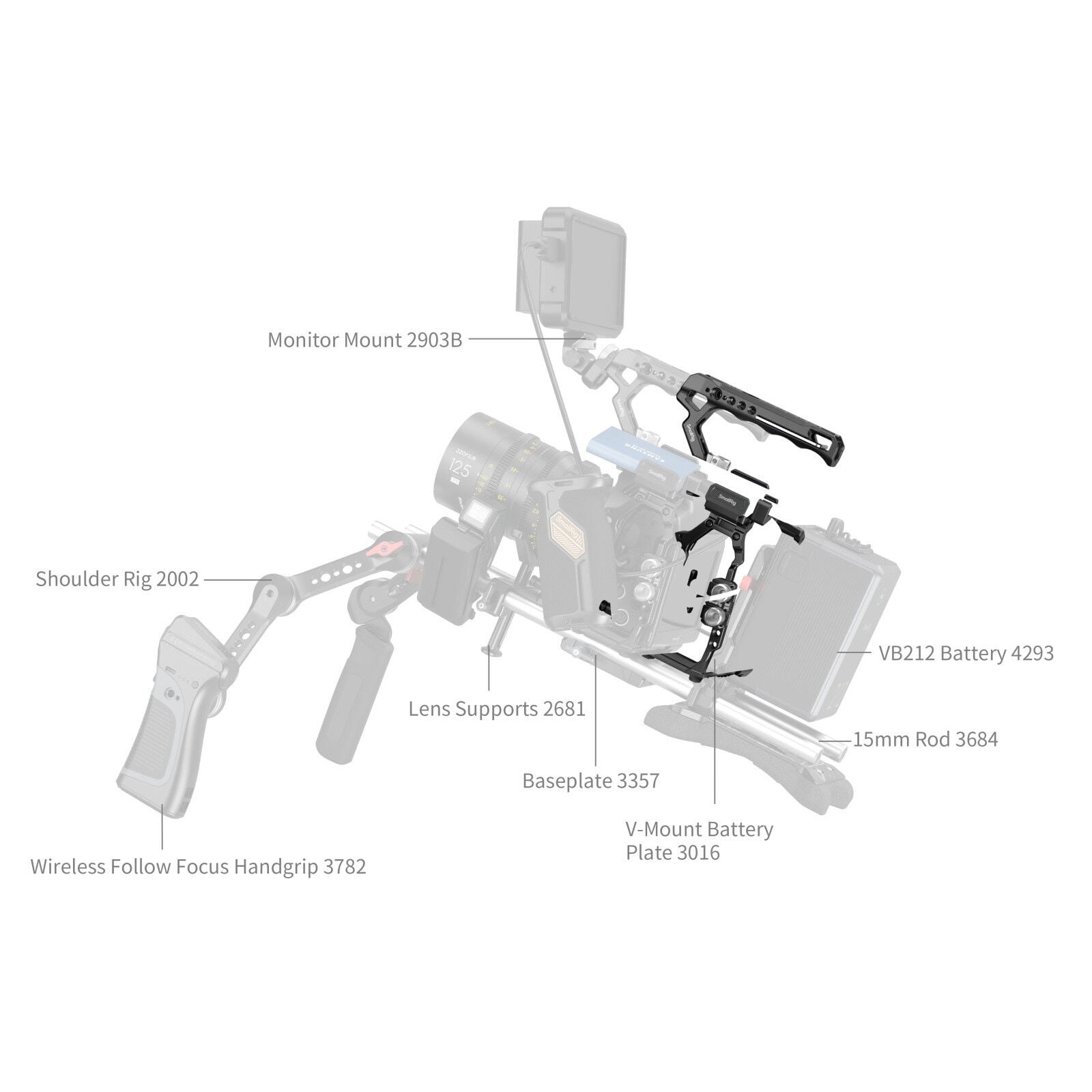 SmallRig 4574B  Blackmagic Design Cinema 6K  için  Temel Kafes Kiti