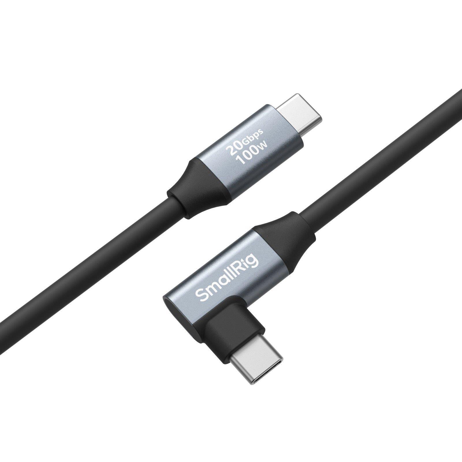 SmallRig 4790 USB-C (Düz) - USB-C (Açılı) Veri Kablosu (35 cm)