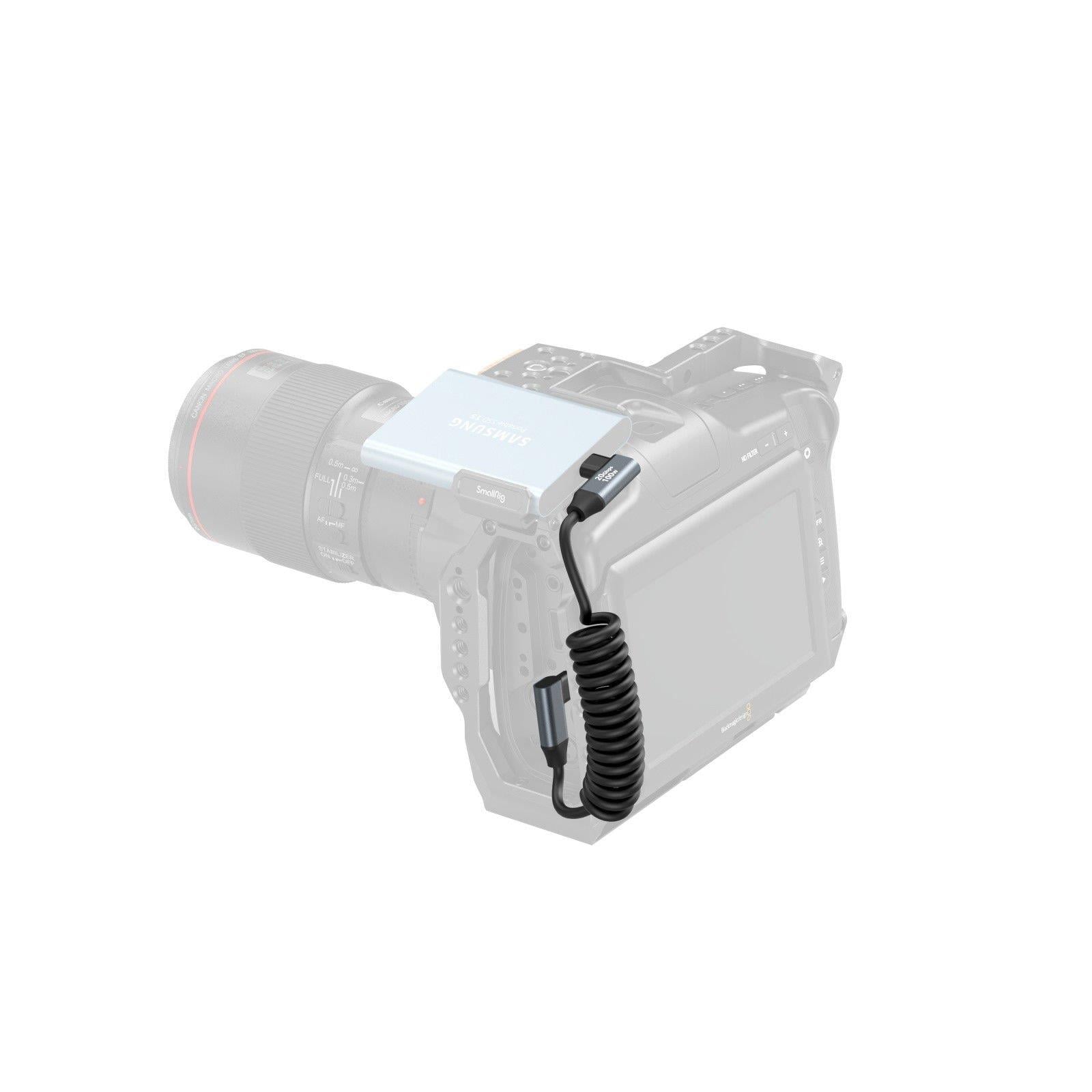 SmallRig 4793 USB-C (Açılı) - USB-C (Açılı) Sarmal Veri Kablosu