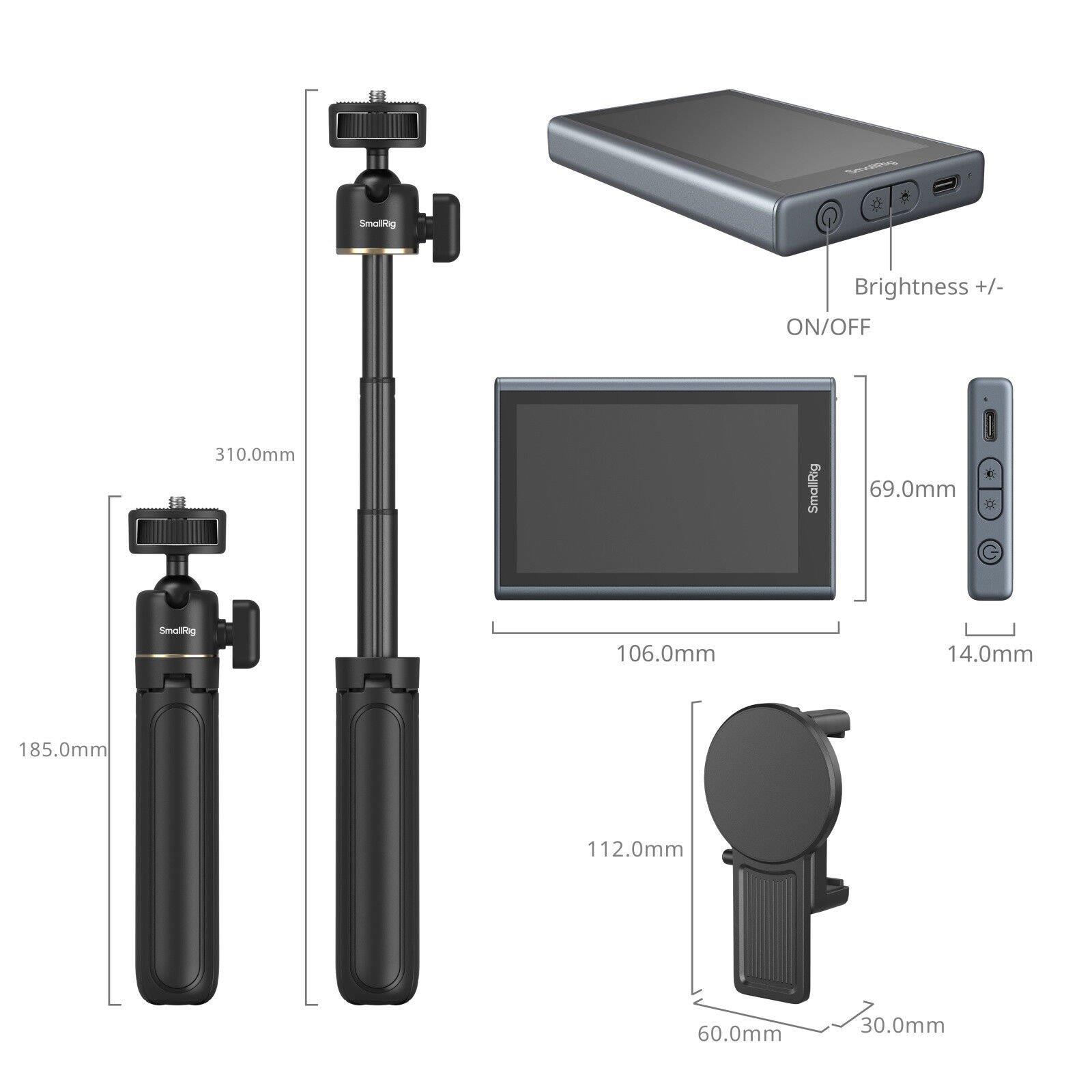 SmallRig 4851B Kablosuz Telefon Video Monitörü (Vlog Kiti)
