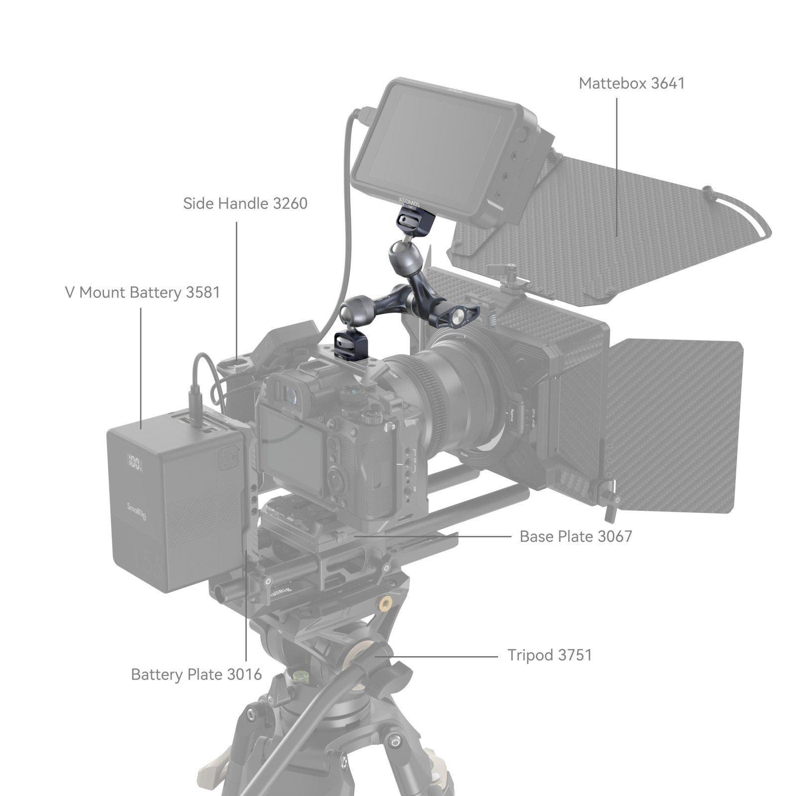 SmallRig 4899 Rosette Magic Arm (7'') 3/8”-16 ARRI Konumlandırma Vidası