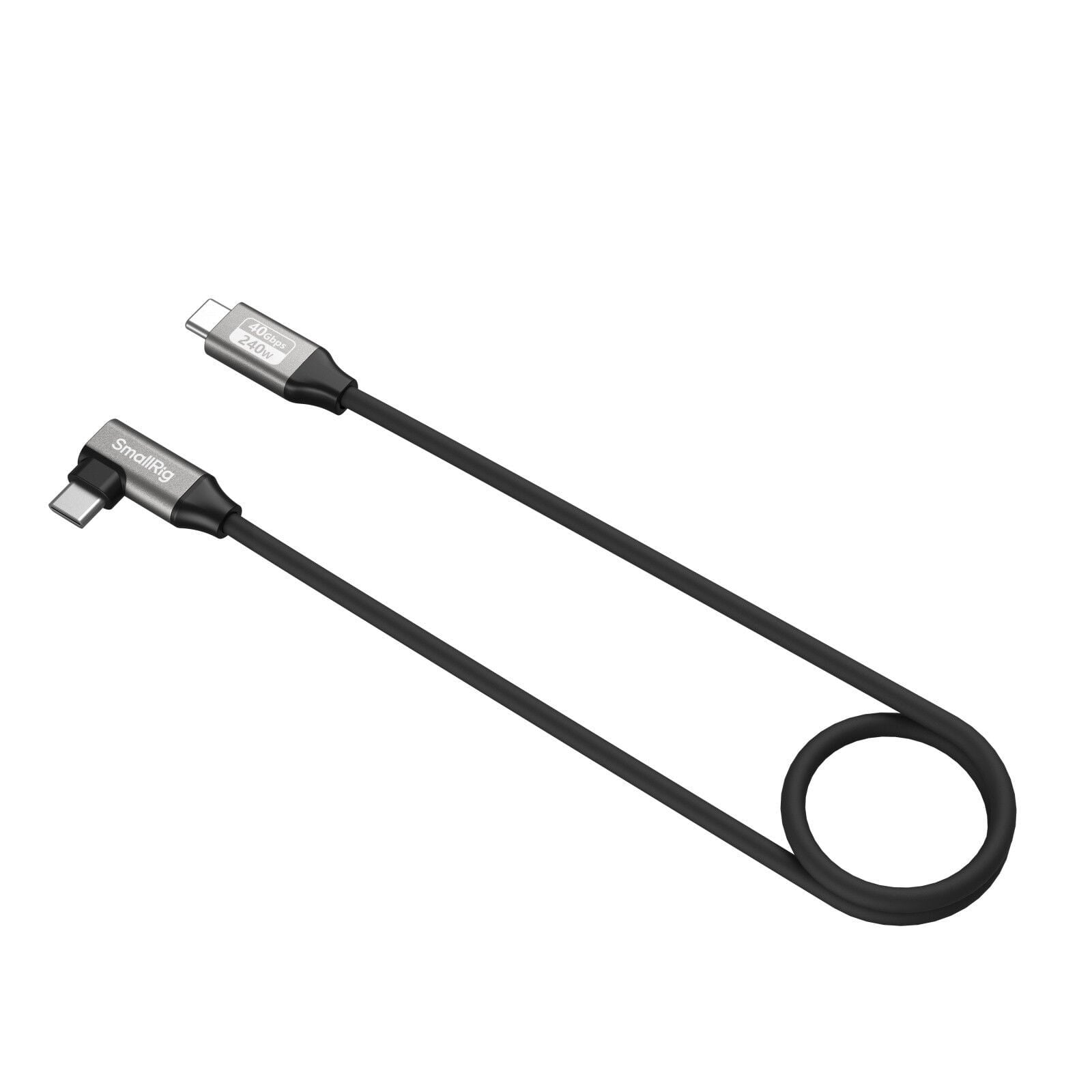 SmallRig 5076 USB-C Veri Kablosu (Düzden Açılıya, 60cm / 23.6in) (40Gbps + 240W + 8K)
