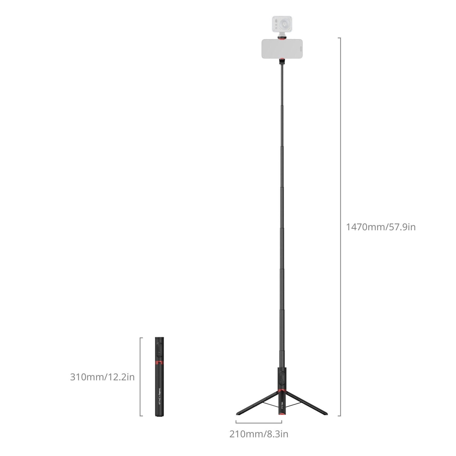 SmallRig 5292 ST30  Selfie Çubuğu  Lite (Siyah)