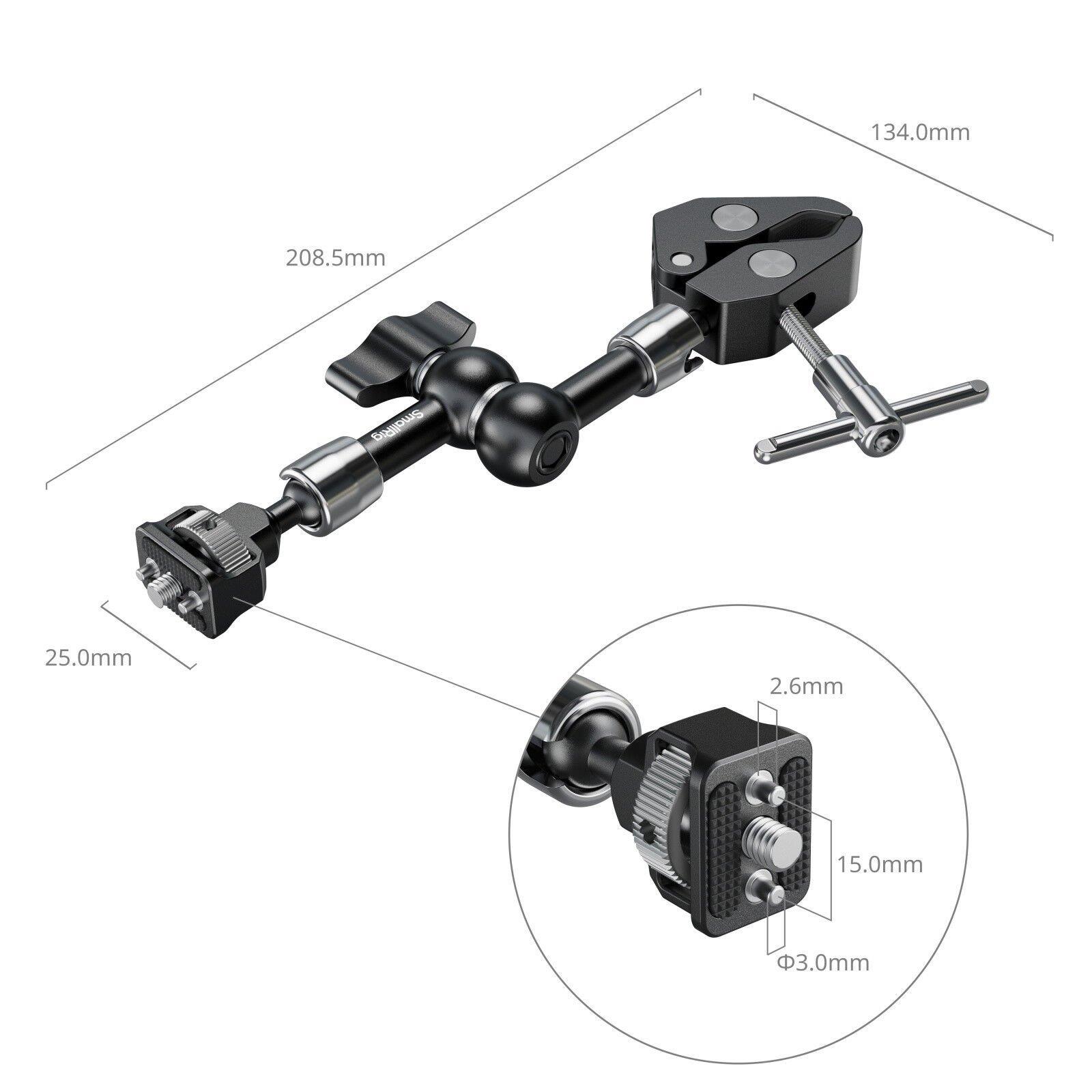 SmallRig 5310 Magic Arm Yengeç Şeklinde Kelepçeli (7'')