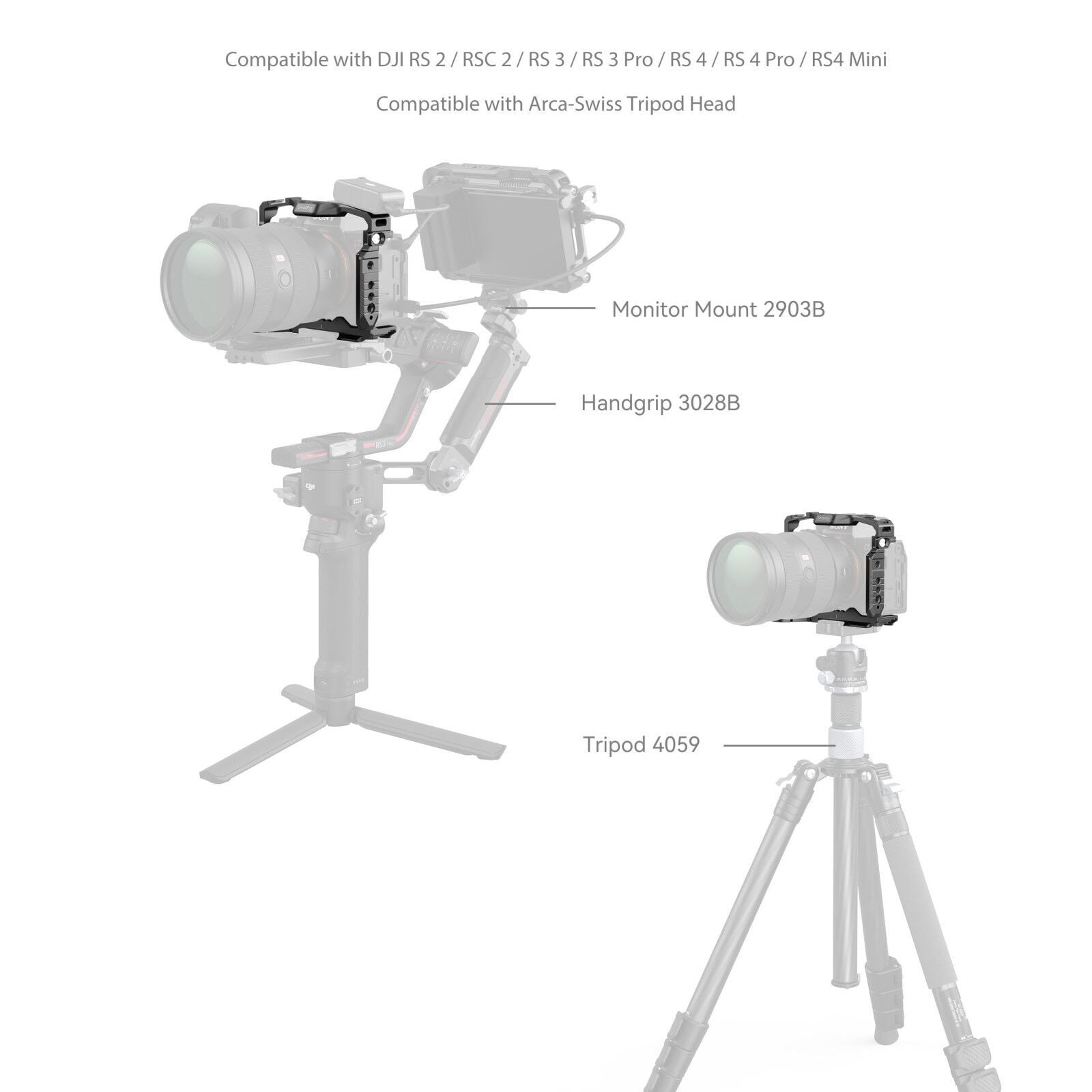 SmallRig 5583 Sony Alpha 7R V / 7 IV / 7S III / 1 / 7R IV / 7 V  için Airtag Yuvalı  Kafes