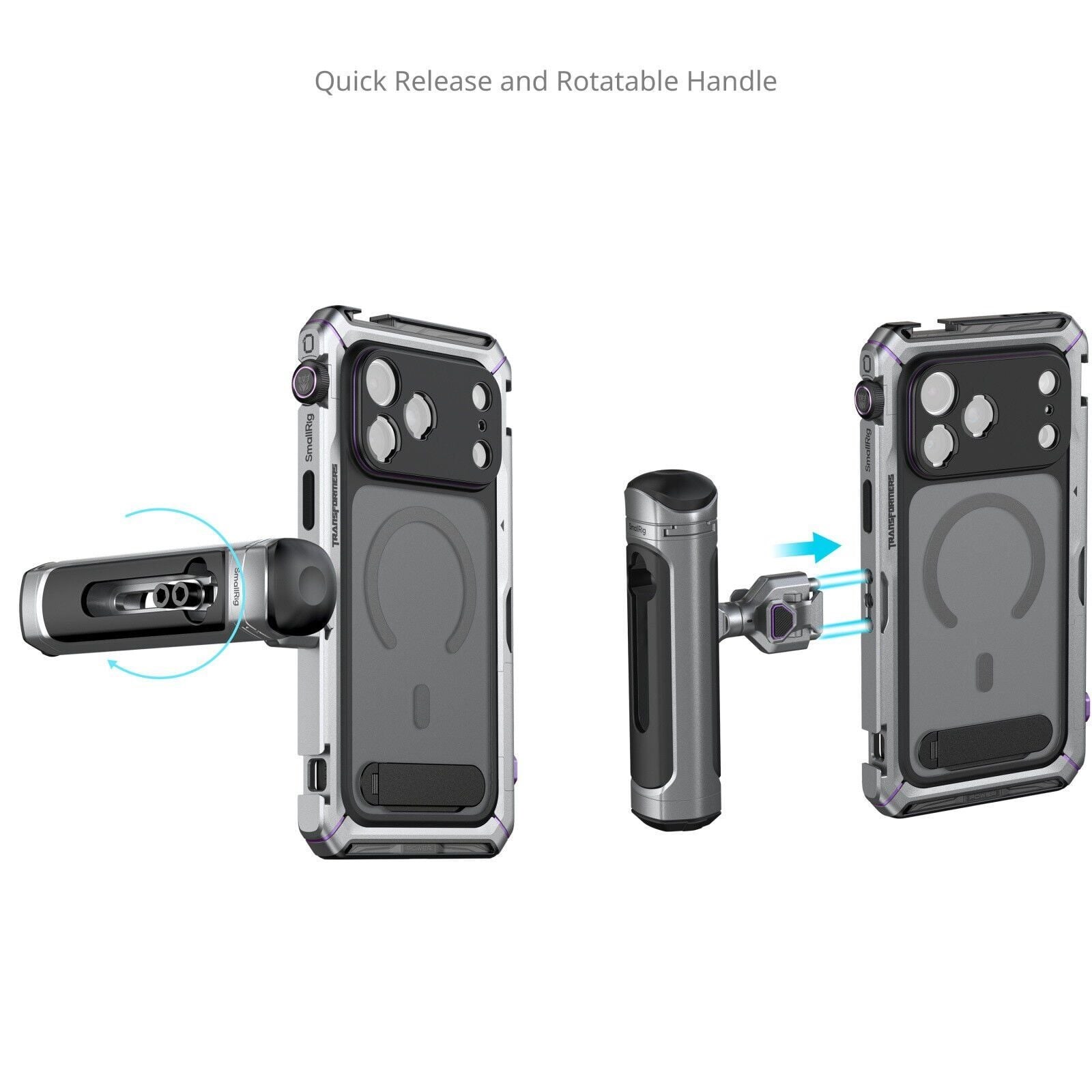 SmallRig 5585 Megatron Edition iPhone 17 Pro  için Çift El Tipi Mobil Cihaz Kiti