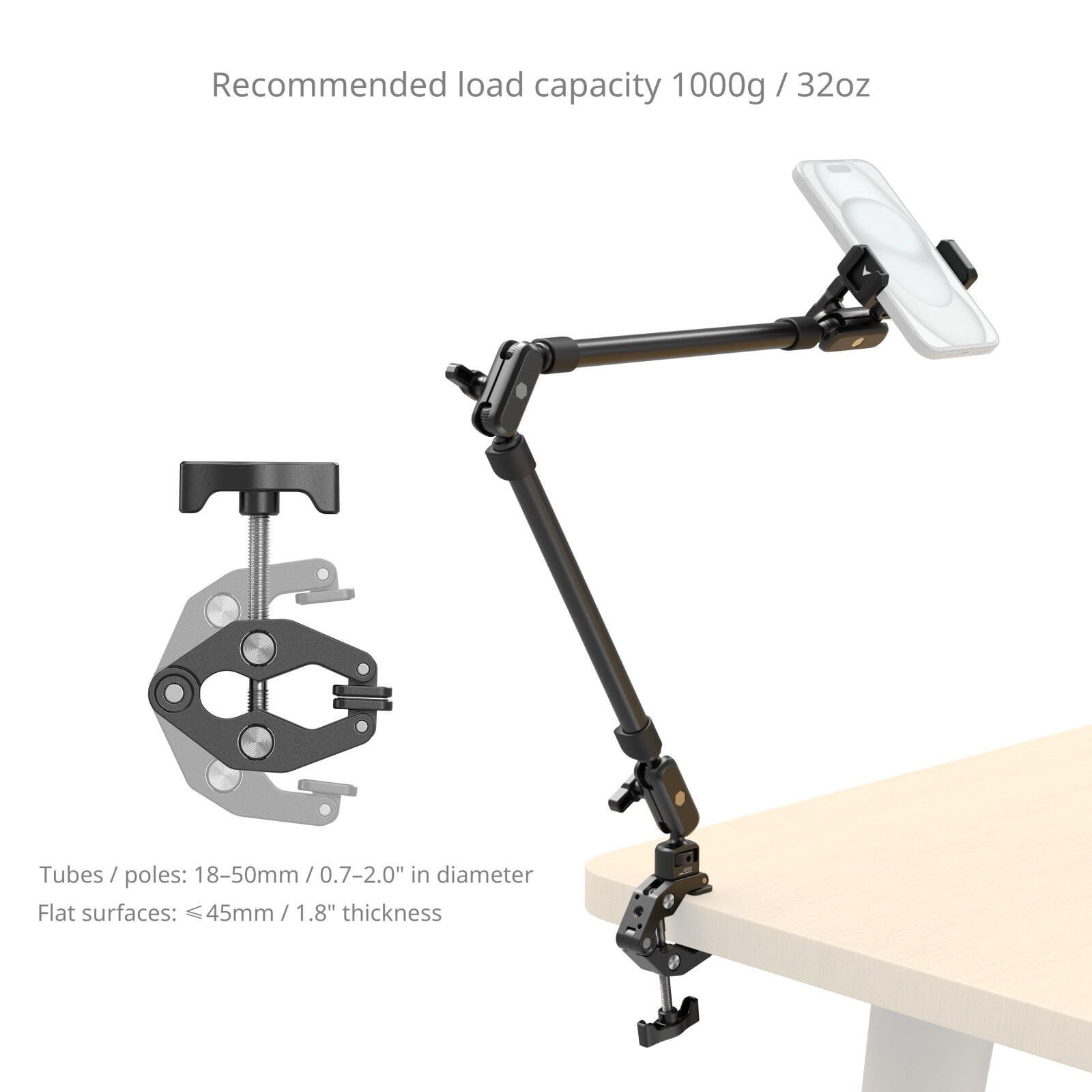 SmallRig 5625 Masaüstü Sihirli Kol Yengeç Şeklinde Kelepçe Kiti