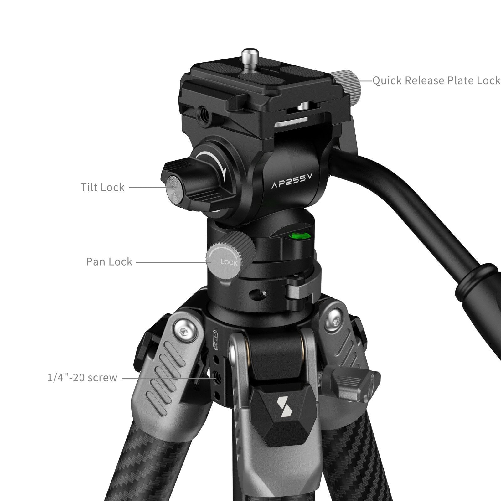SmallRig AP255Pro 5477 Taşınabilir Karbon Fiber Video Tripodu