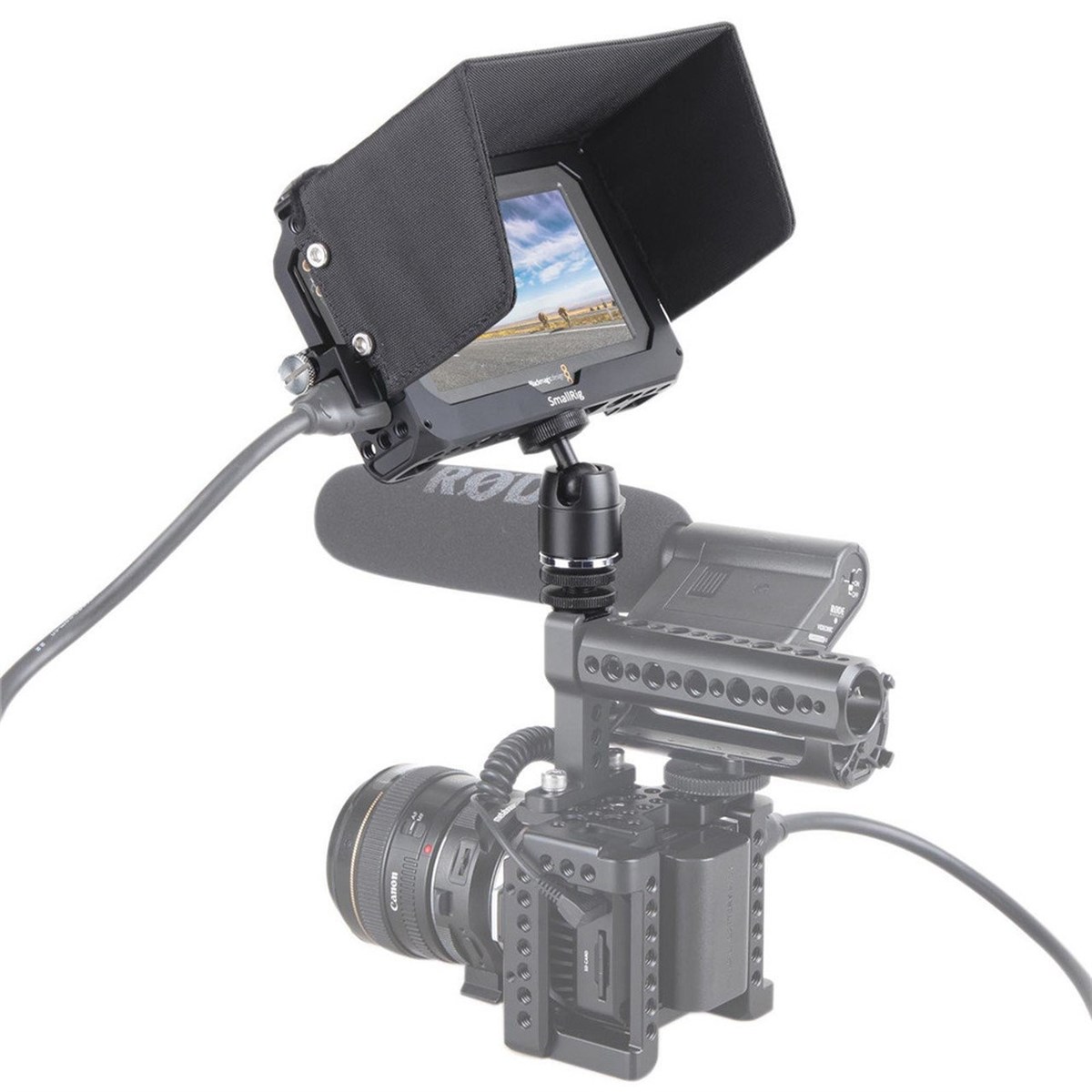 SmallRig Blackmagic  5 İnç Video Assist  için Monitör Kafes Aksesuar Kiti 1981