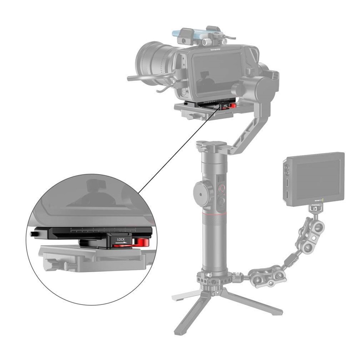 SmallRig BMPCC 4K & 6K için Ofset Kiti ve Ronin S Crena 2 Moza Aır 2 BSS2403