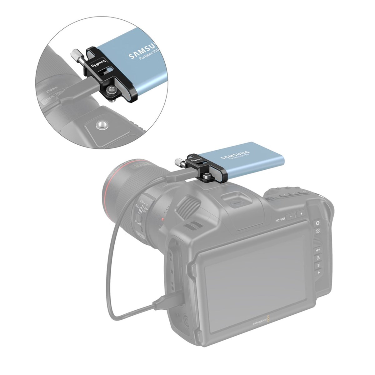 SmallRig BMPCC 6K Pro için T5 SSD Tutucu 3300