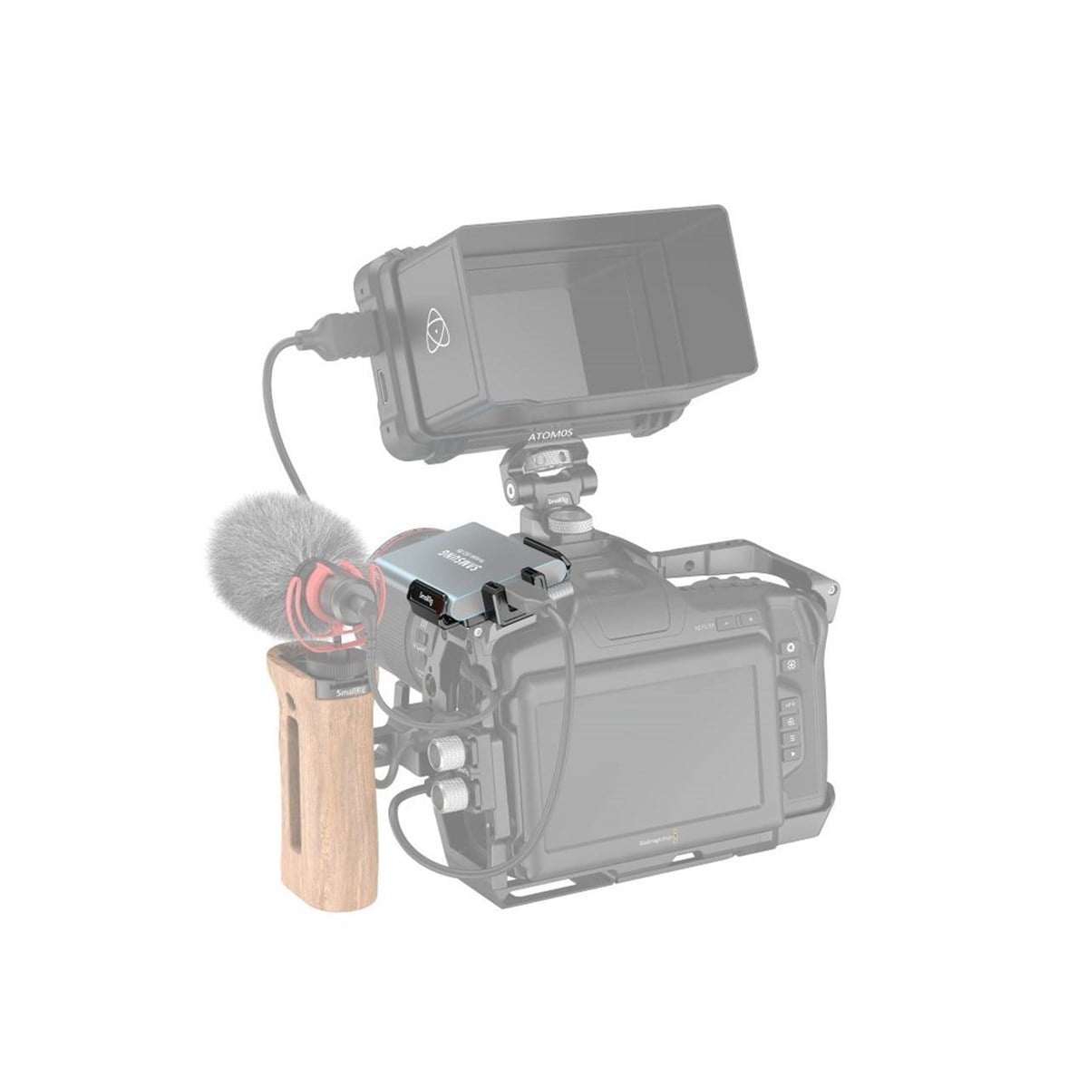 SmallRig BMPCC 6K PRO için T5 / T7 SSD Tutucu 3272
